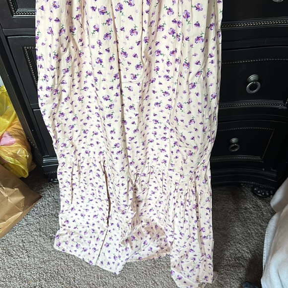 NEW FOURTEENTH PLACE Floral Puff Sleeve Maxi Dress Size M - Picture 8 of 11